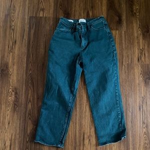 Vintage straight leg emerald green jeans